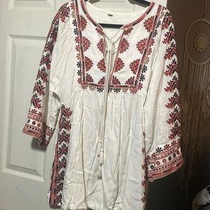 Free people embroider tassel dress